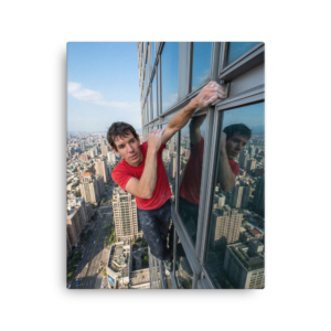 Alex Honnold Taipei 101 Free Solo Climbing Wall Art - Vertical
