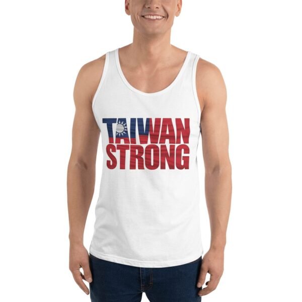 Taiwan Strong Patriotic Tank Top - Bold Flag Typography Design - 1 台灣強烈的愛國主義