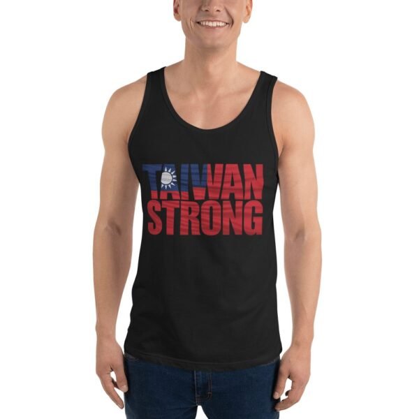 Taiwan Strong Patriotic Tank Top - Bold Flag Typography Design - 2 台灣愛國背心 - 搶眼的旗幟字體設計