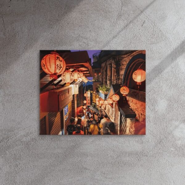 九幅台灣夜市帆布牆畫 - 歷史街燈 - 3 九幅台灣夜市帆布牆畫 - 歷史街燈