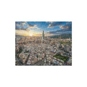 taipei cityscape sunrise golden hour