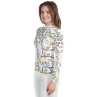Taipei MRT Subway Map Youth Rash Guard - Taiwan Transit Art