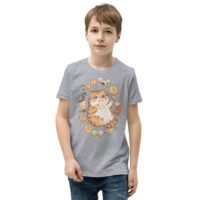Chubby Taiwanese Cat Treats Youth T-Shirt - Anime Moe Style