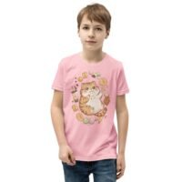 Chubby Taiwanese Cat Treats Youth T-Shirt - Anime Moe Style