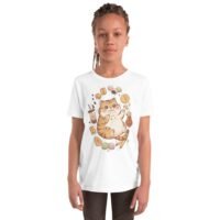 Chubby Taiwanese Cat Treats Youth T-Shirt - Anime Moe Style