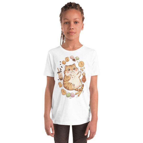 Chubby Taiwanese Cat Treats Youth T-Shirt - Anime Moe Style - 7 Chubby Taiwanese Cat Treats Youth T-Shirt - Anime Moe Style