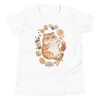 Chubby Taiwanese Cat Treats Youth T-Shirt - Anime Moe Style