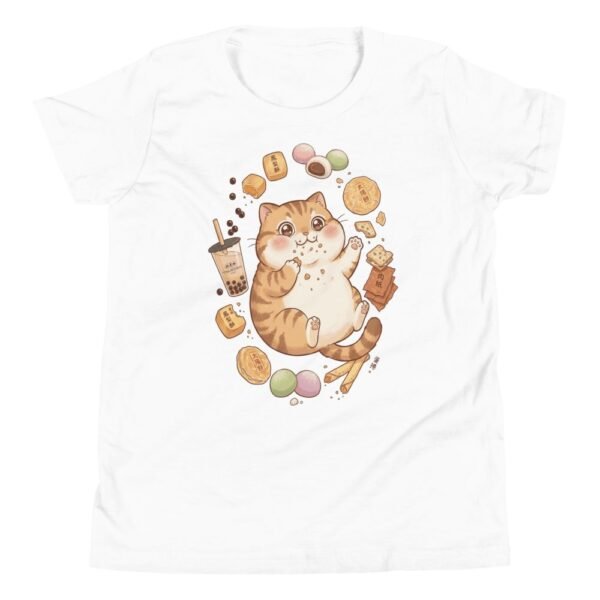 Chubby Taiwanese Cat Treats Youth T-Shirt - Anime Moe Style - 8 Chubby Taiwanese Cat Treats Youth T-Shirt - Anime Moe Style