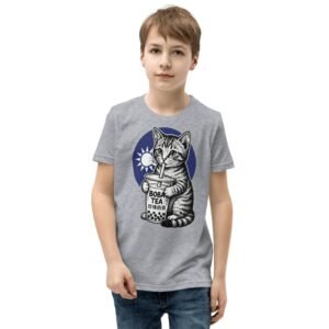 Taiwan Boba Cat Vintage Tattoo Youth T-Shirt