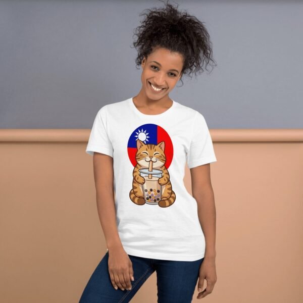 Taiwan Bubble Tea Cat T-Shirt - Cute Kawaii Milk Tea Design - 8 台灣珍珠奶茶貓咪T卹 - 可愛萌系奶茶設計