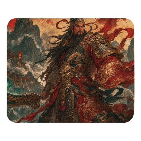 Guan Yu Taiwan Warrior Mousepad - Medieval Shogun Knight Art - 1 guan yu taiwan warrior