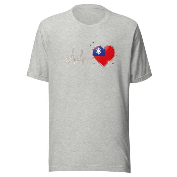 Taiwan Heartbeat Flag Love T-Shirt - Patriotic Heart Design - 2 Taiwan Heartbeat Flag Love T-Shirt - Patriotic Heart Design