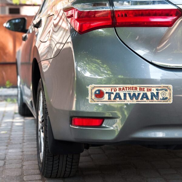 I'd Rather Be In Taiwan Vintage Patriotic Bumper Sticker - 3 I'd Rather Be In Taiwan Vintage Patriotic Bumper Sticker