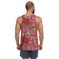 Taiwanese Hakka Floral Pattern Men's Tank Top - Traditional Design