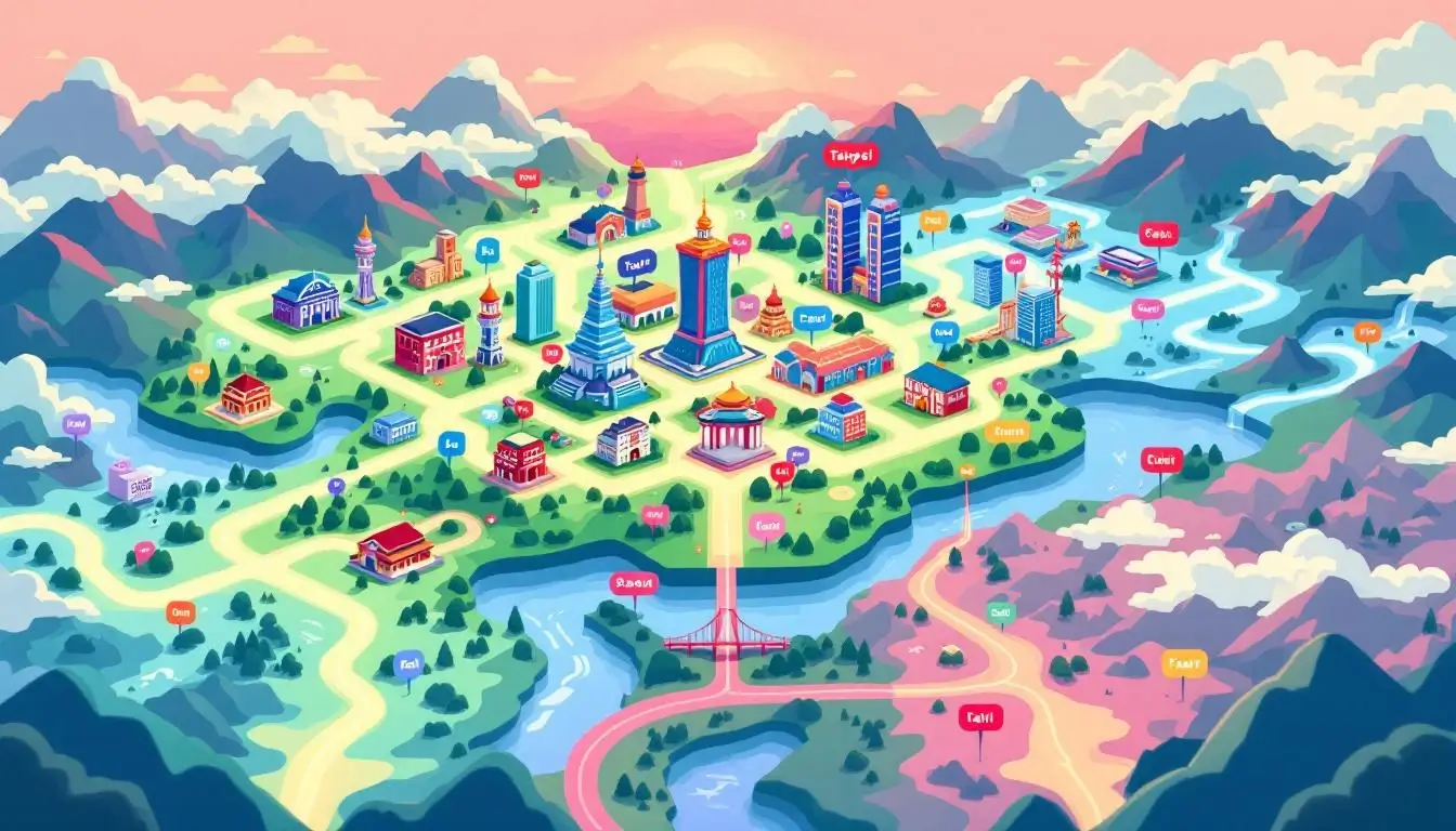 taipei map showing all 12 districts of the city