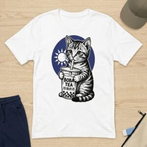 Taiwan Boba Cat Vintage Tattoo Youth T-Shirt