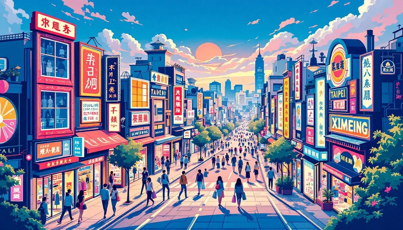 台北市的台灣服飾購物區