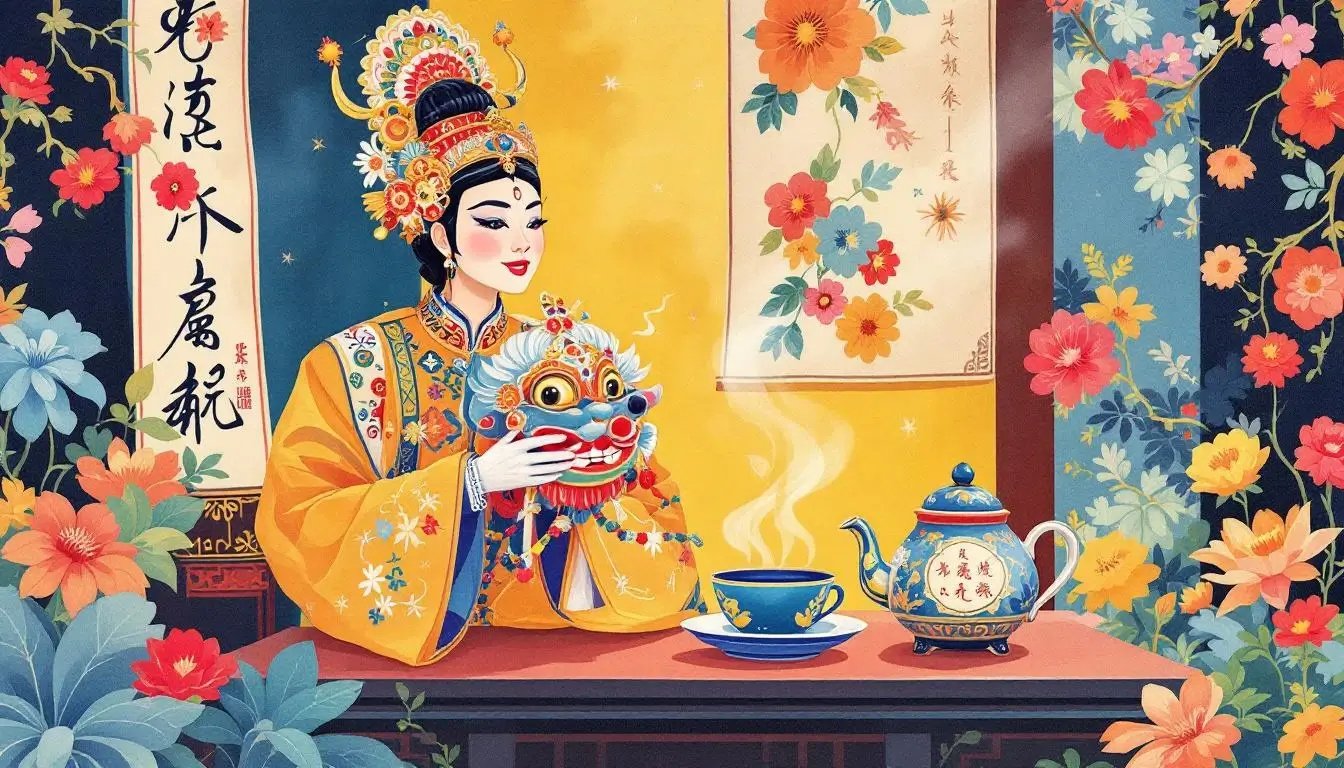 台灣傳統藝術，包括木偶戲和書法