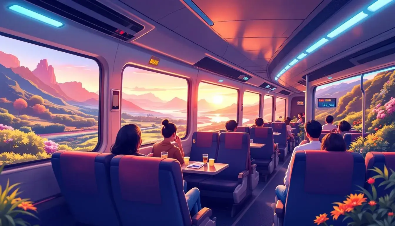 台灣高鐵列車內部設有舒適的座椅