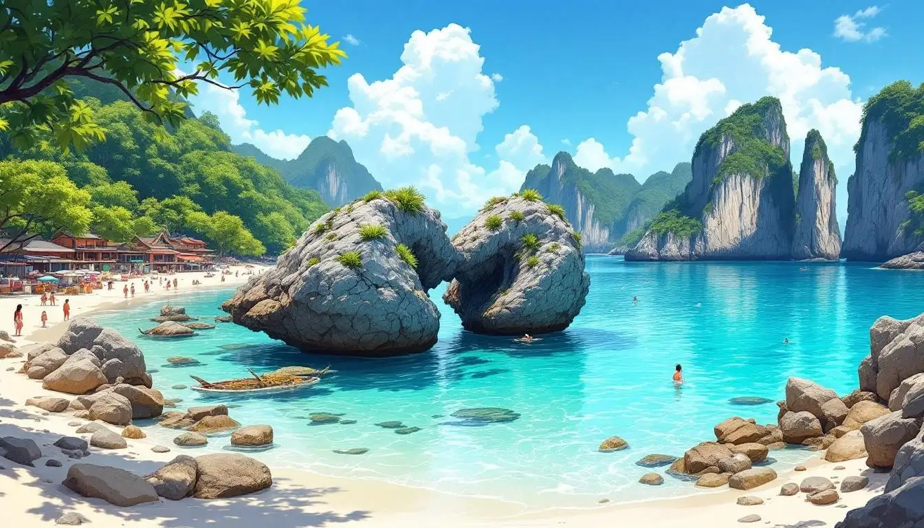 台灣澎湖群島，擁有碧綠的海水和玄武岩地形