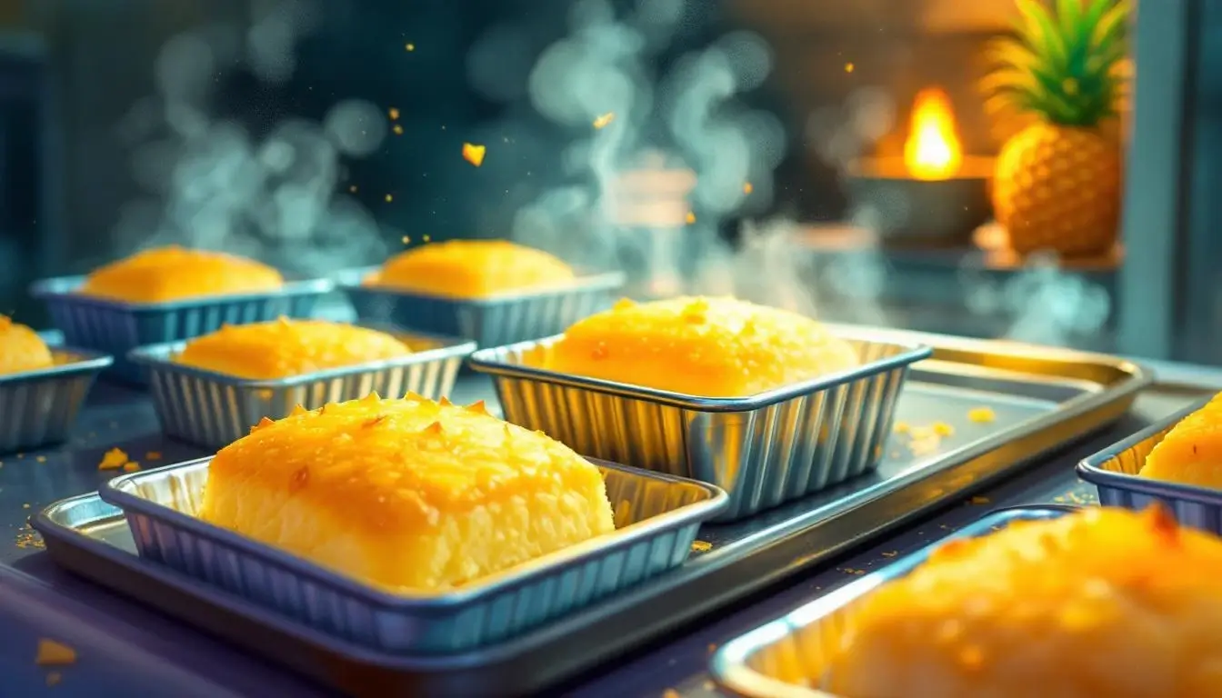 assembling taiwan pineapple cakes in molds