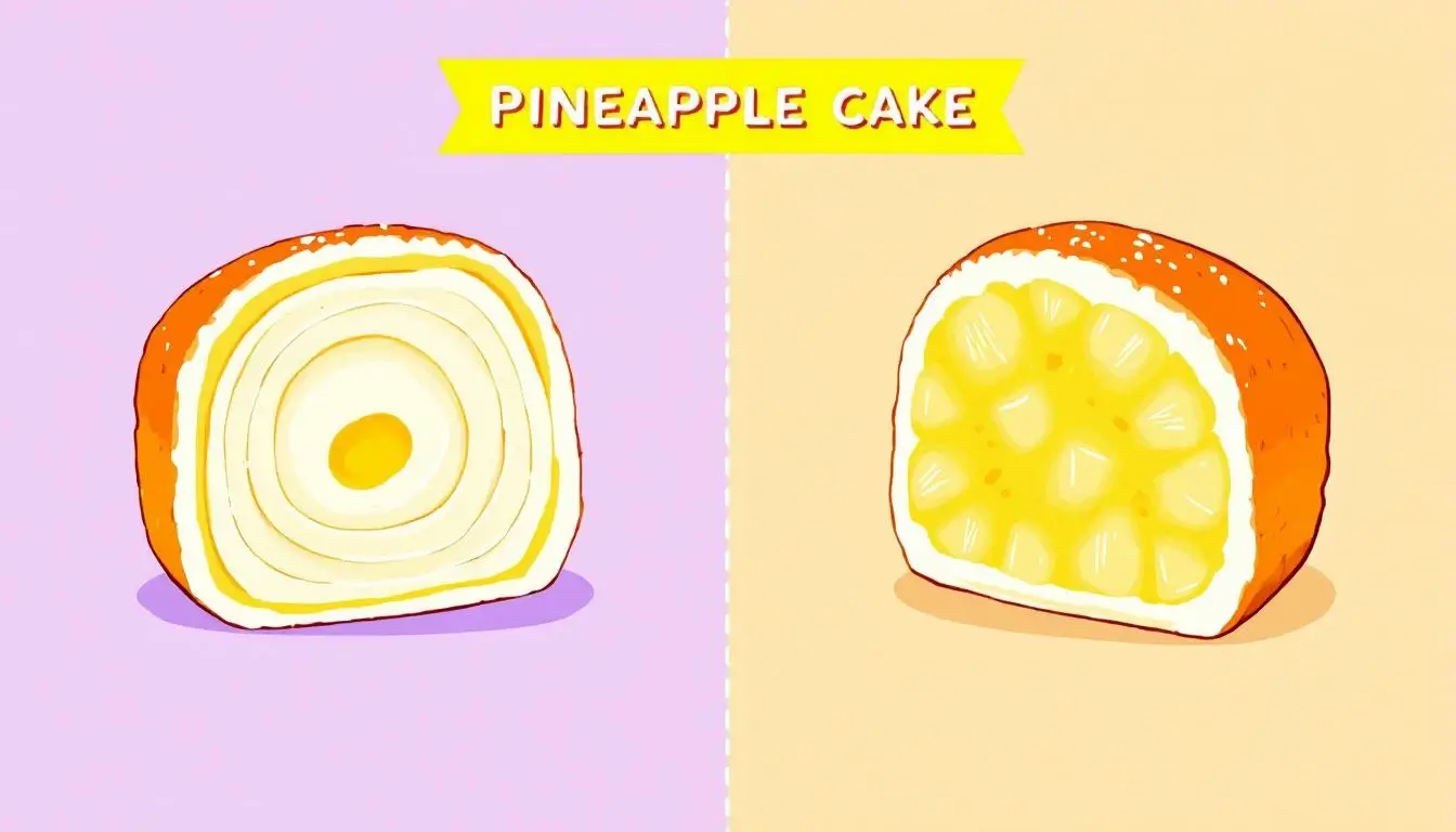 traditional vs modern taiwan pineapple cake filling