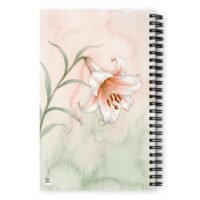 Taiwan Lily Watercolor Art Spiral Notebook - Elegant Floral