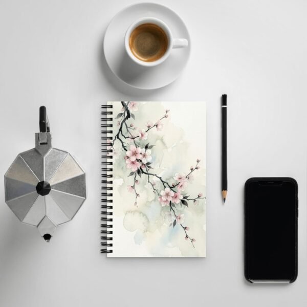 Taiwan Lily Watercolor Art Spiral Notebook - Elegant Floral - 3 Taiwan Lily Watercolor Art Spiral Notebook - Elegant Floral