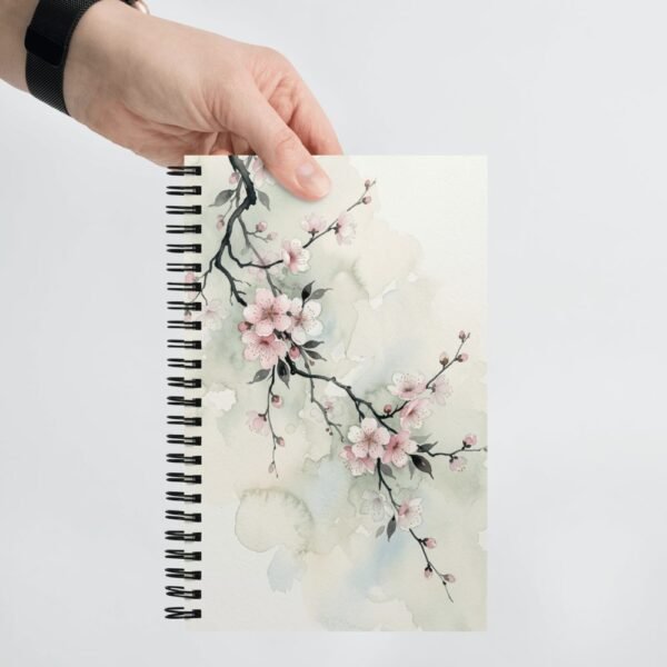 Taiwan Lily Watercolor Art Spiral Notebook - Elegant Floral - 4 Taiwan Lily Watercolor Art Spiral Notebook - Elegant Floral