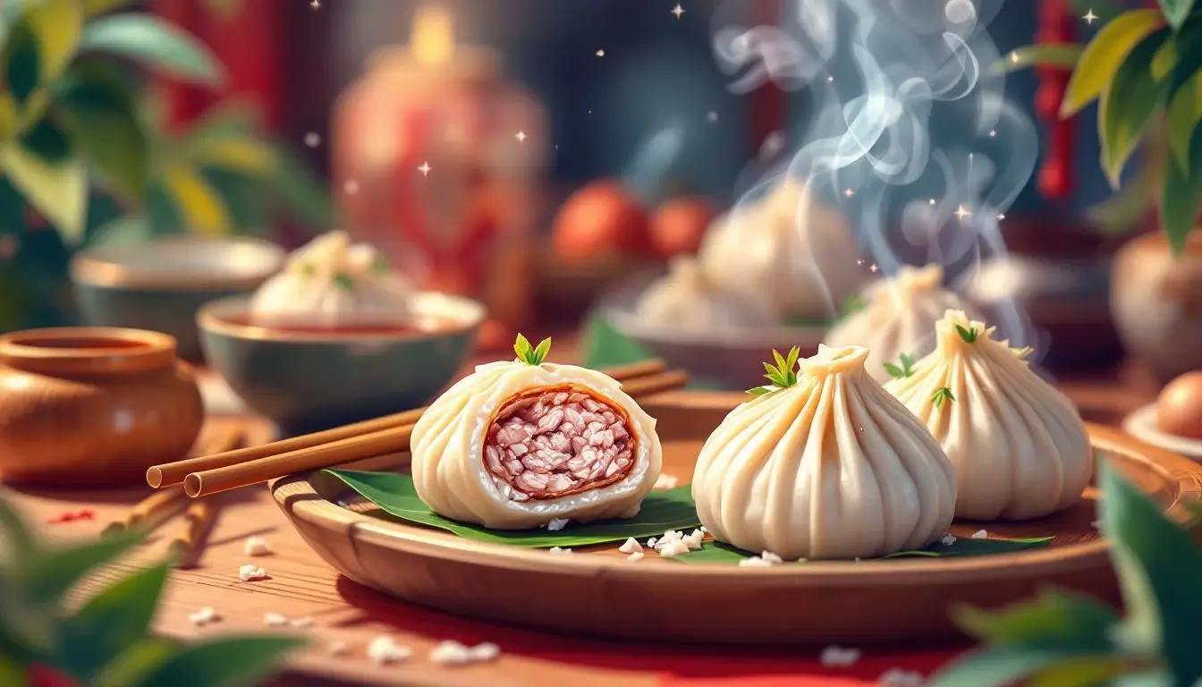 Traditional Taiwanese zongzi rice dumplings for Dragon Boat Festival