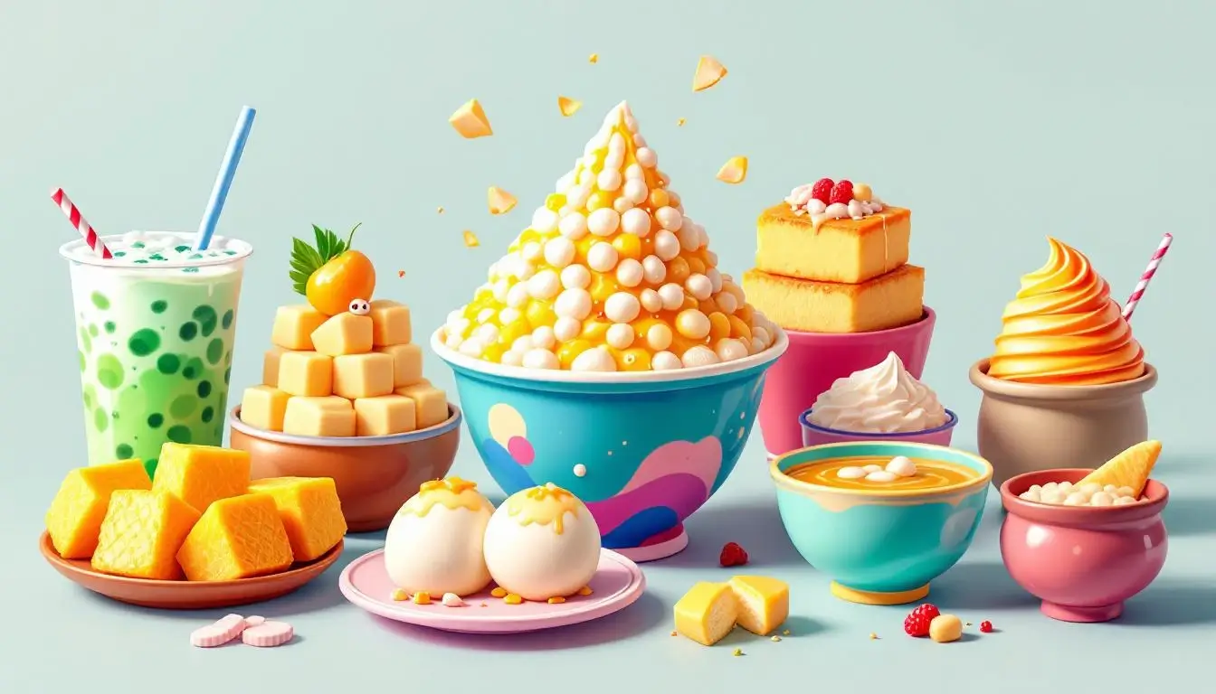 famous Taiwanese desserts and bubble tea