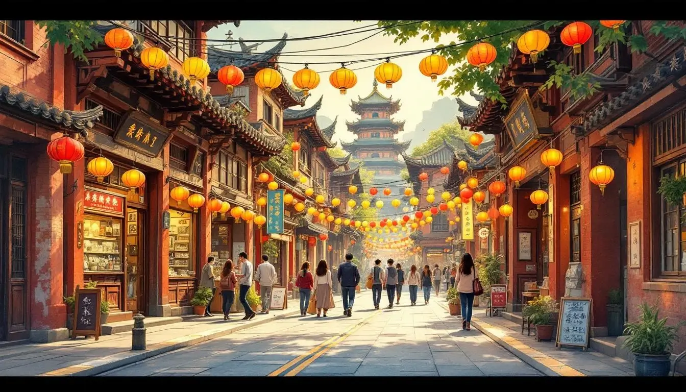 台北寧夏夜市附近的迪化街