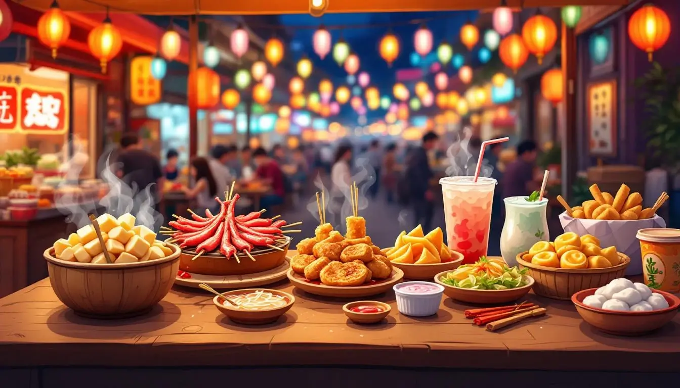 Traditional street food culture at Raohe Night Market Taiwan