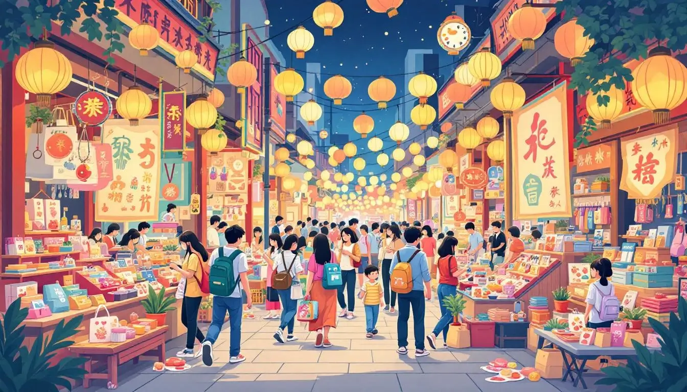 Shopping and souvenirs at Raohe Night Market Taiwan