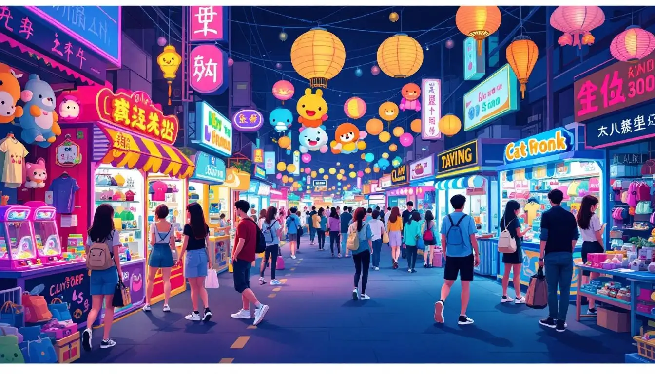 Shopping and games at Shilin Night Market Taiwan