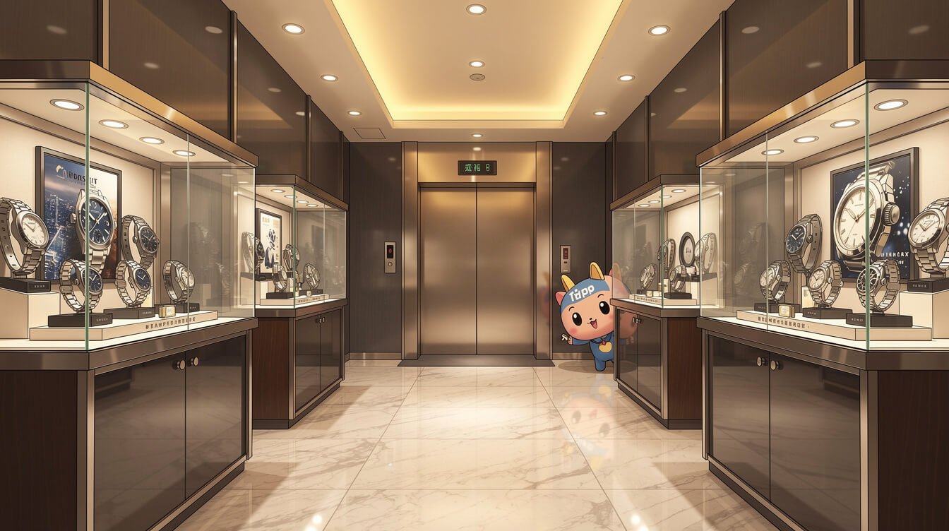 Taipei 101 5F watch boutiques and observatory entrance