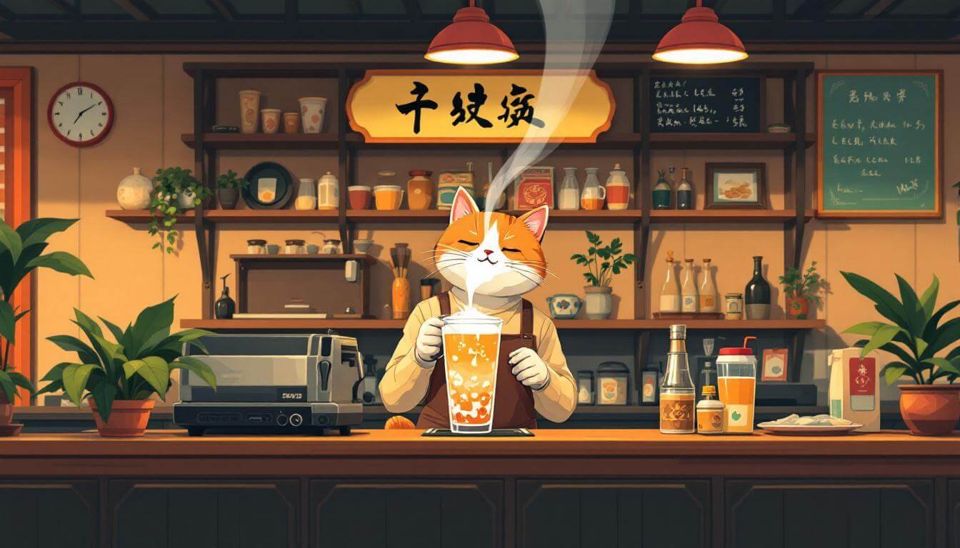 1980年代台灣一家茶館，珍珠奶茶就是在這裡誕生的。
