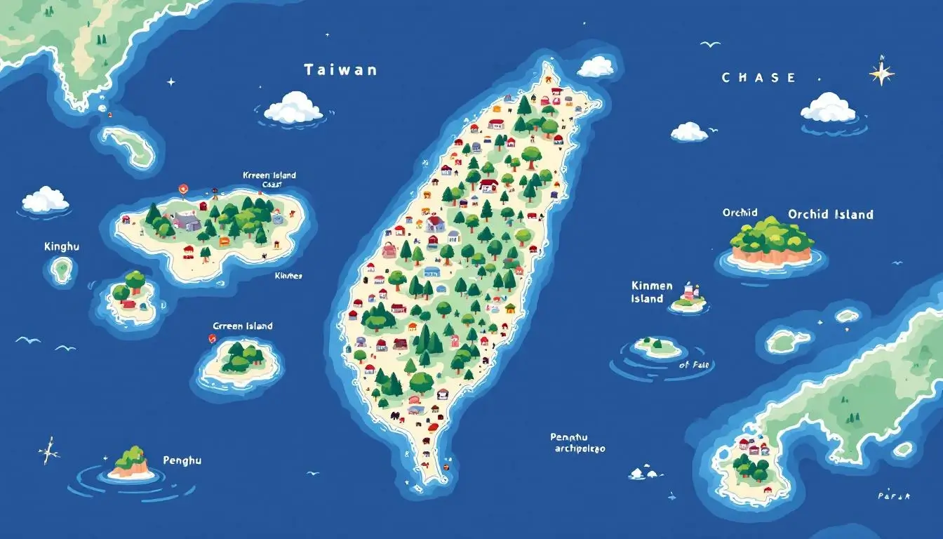 Taiwan outlying islands including Penghu Kinmen and Matsu