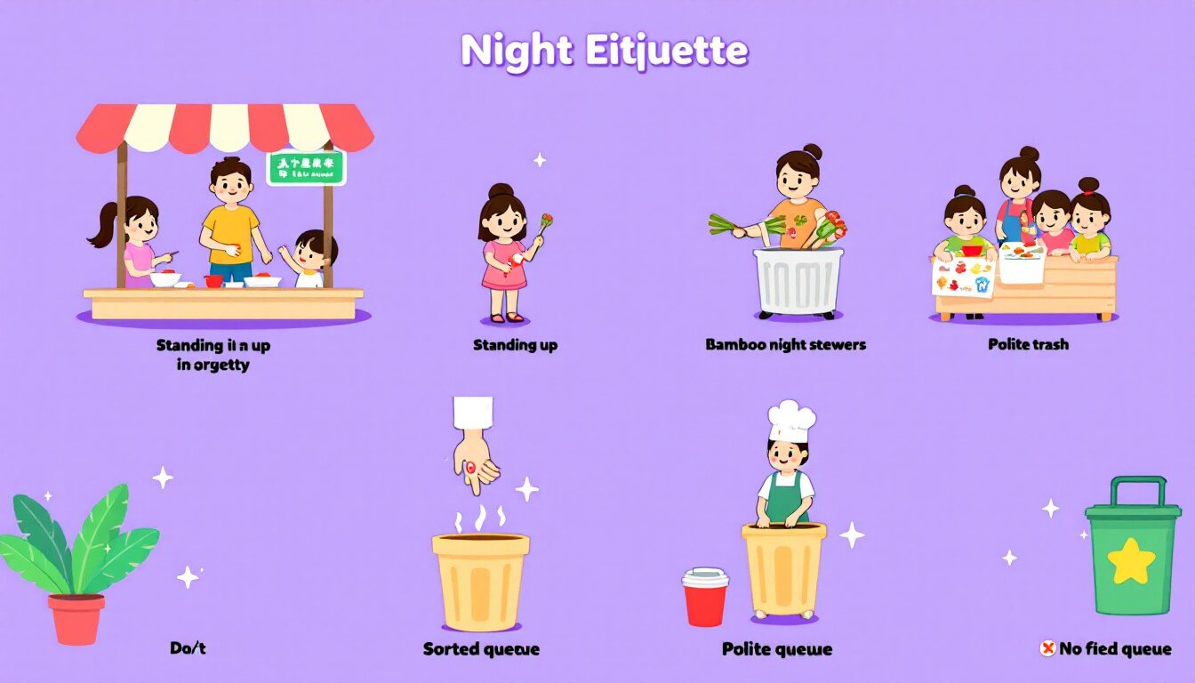taiwan street food etiquette do's and don'ts at a night market