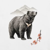 Formosa Black Bear Taiwan Pride T-Shirt - Minimalist Mountain Design