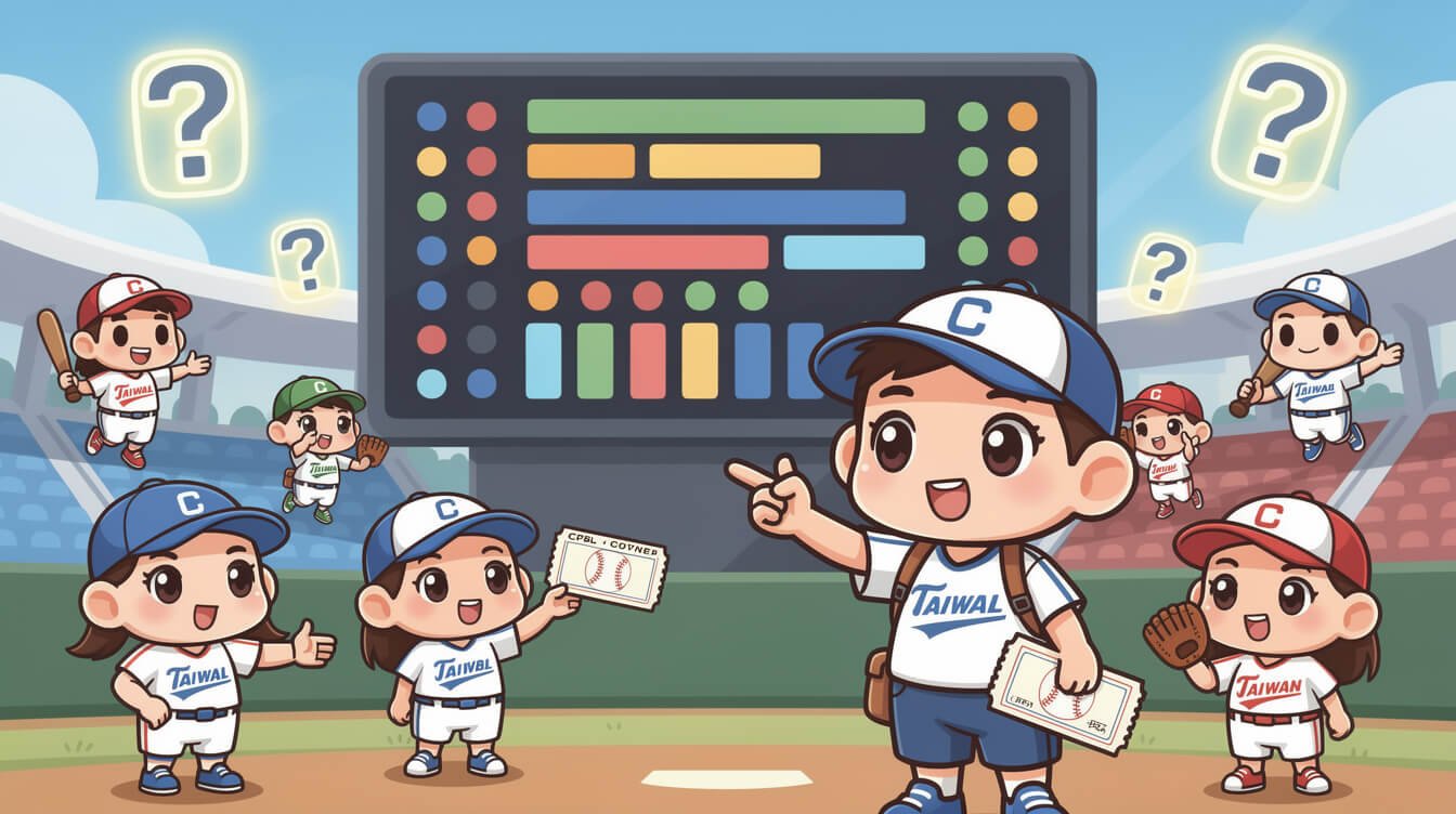 baseball in taiwan FAQ tourist with CPBL ticket and stadium scoreboard