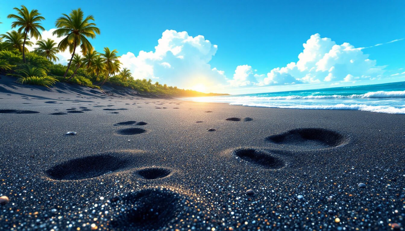 cijin black sand beach taiwan