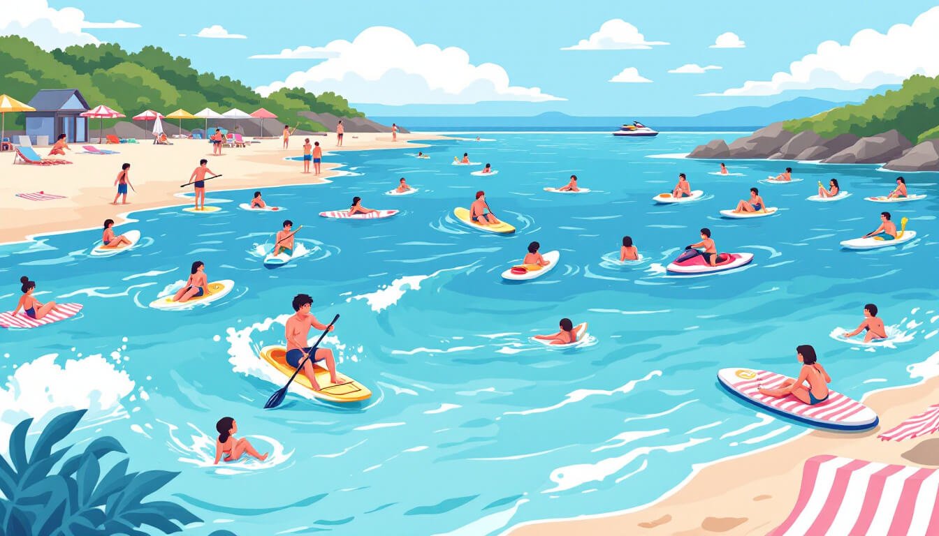 Surfing, SUP, and water sports at Fulong Beach