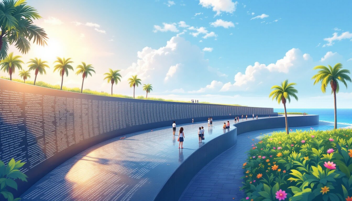 格林島人權紀念公園姓名牆