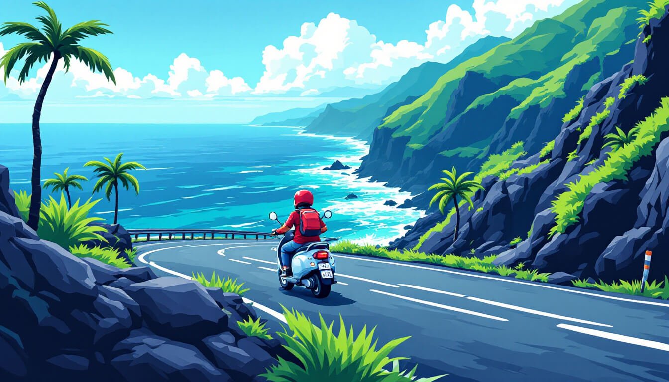 綠島摩托車沿海公路