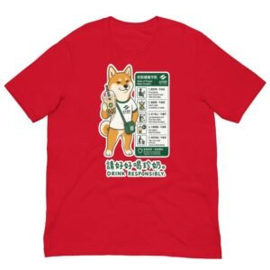 Boba Shiba Inu Taipei Metro Drink Responsibly T-Shirt