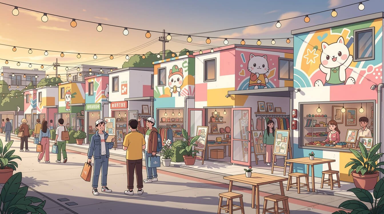 Shen Ji New Village creative art shops in Taichung West District