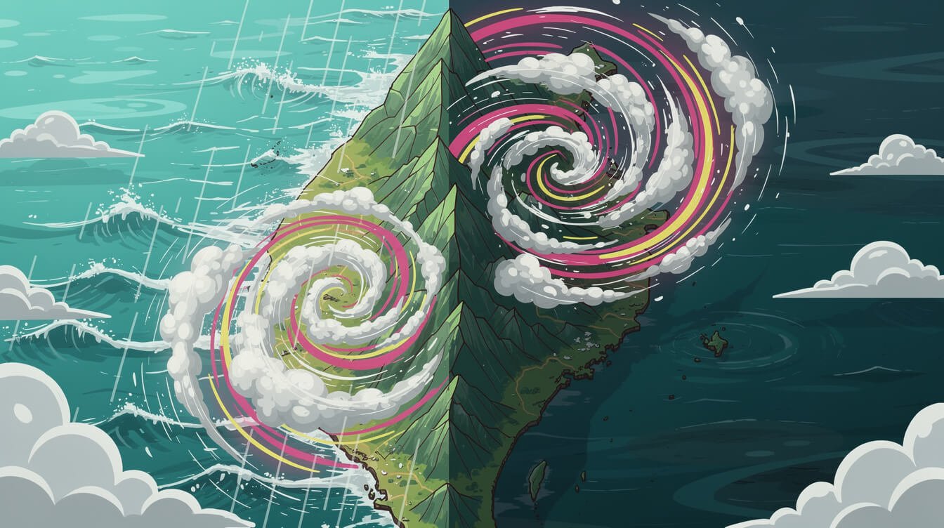 颱風如何在台灣中央山脈形成