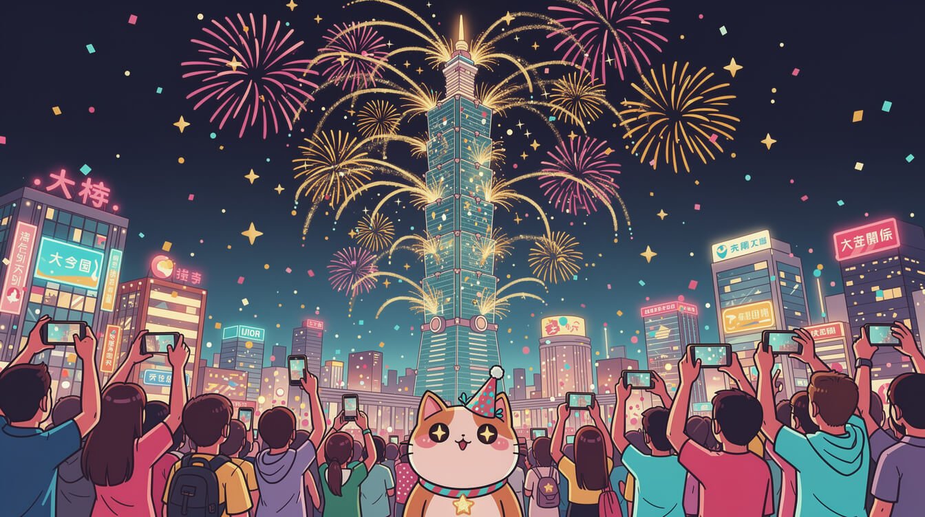 台北101年煙火十二月
