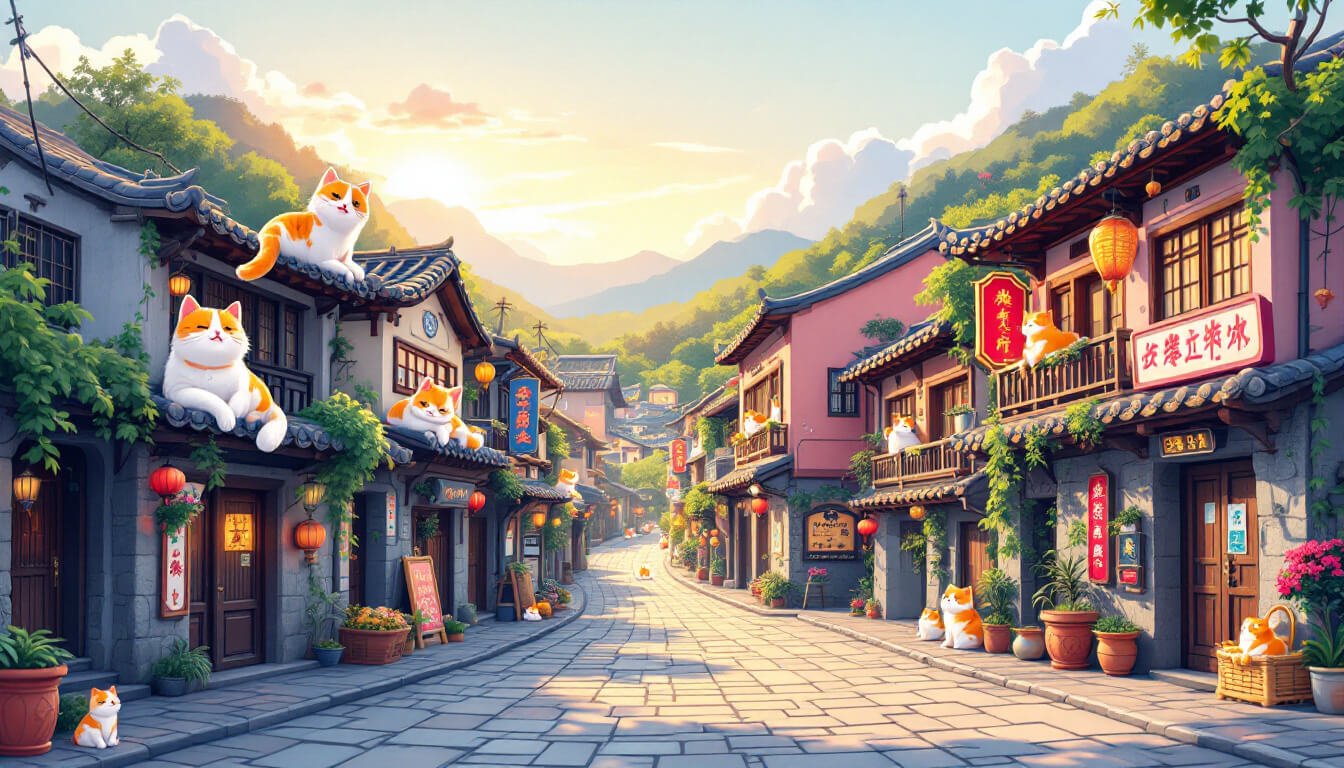 猴硐貓村,一個退休的礦業小鎮,貓咪遍佈。